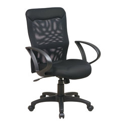 Mesh Black Office Chair with Screen Back - Office Chairs