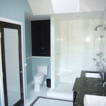 Modern Black Mosaic Bathroom