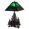 21H Grizzly Bear Through the Trees Table Lamp