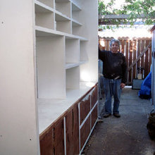 built-in bookshelves