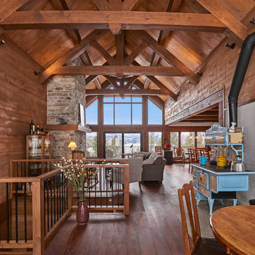Timber lake house - Maison bord de lac en charpente de bois massif