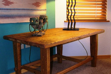 Distressed Wood Rustic End Table