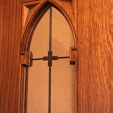 Custom Millwork featuring Salvaged Antique Oak, Inspired by French Pattern Books