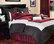 Hotel Comforter Set, Queen, 9 Piece, Burgundy