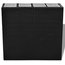 vidaXL Garden Rectangle Rattan Planters Set, Black