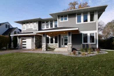 Example of an exterior home design in Minneapolis