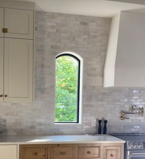 Kitchen renovation range wall windows