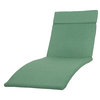 GDF Studio Aloha Wicker Chaise Lounge with Cushions Jungle Green, Set of 2