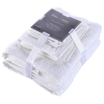 Luna Turkish Towel, 6 Piece Set, White
