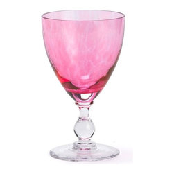 Nina Campbell Jewel Wine Goblet - Pink Sapphire - Wine Glasses