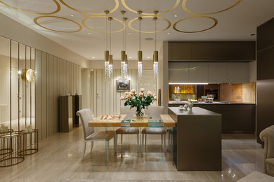 Inspiration for a transitional living room remodel in Saint Petersburg