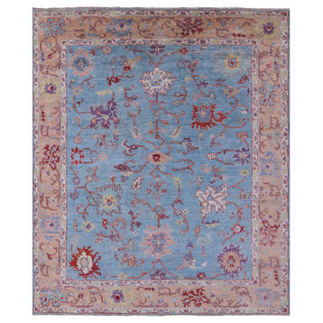 8' 3" X 9' 6" Turkish Oushak  Hand Knotted Wool Rug - Q8247