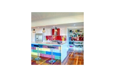 This is an example of a contemporary kitchen in Central Coast.