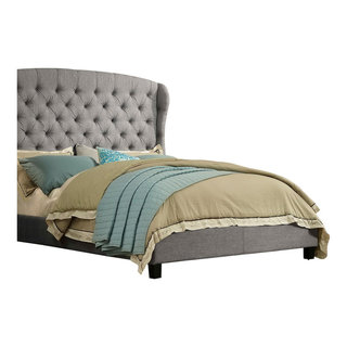 Felisa Upholstered Panel Bed, Queen - Transitional - Panel Beds - by ...