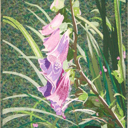 Textile art Digitalis Purperea - Mixed Media Art