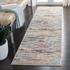 Safavieh Madison Mad419F Contemporary Rug, Gray and Turquoise, 2'2"x12'0" Runner
