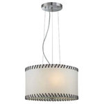 Lite Source - Lite Source LS-18858 Lavina - Three Light Pendant - Lavina Three Light Pendant Polished Steel White Paper Shade *UL Approved: YES *Energy Star Qualified: n/a  *ADA Certified: n/a  *Number of Lights: Lamp: 3-*Wattage:60w A19 Medium Base bulb(s) *Bulb Included:No *Bulb Type:A19 Medium Base *Finish Type:Polished Steel