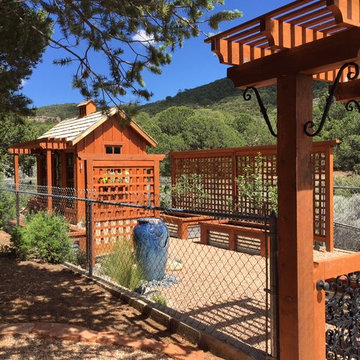 before & after old dog run turned into charming garden
