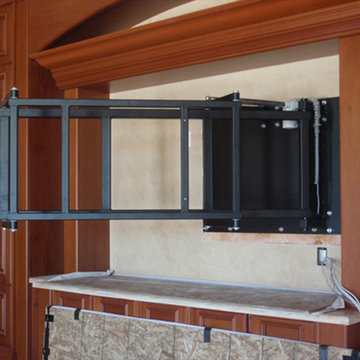 Motorized swing/extend TV mount for 90 inch TV
