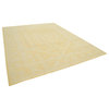 Rug N Carpet - Handwoven Oriental 9' 1" x 11' 11" Decorative Yellow Oushak Rug