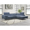 Lexicon Medora Upholstered Sectional Sofa in Blue