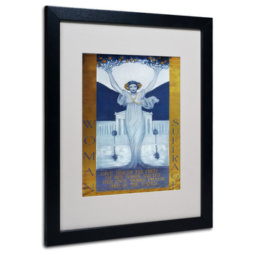 'Woman Suffrage' Matted Framed Canvas Art by Vintage Apple Collection