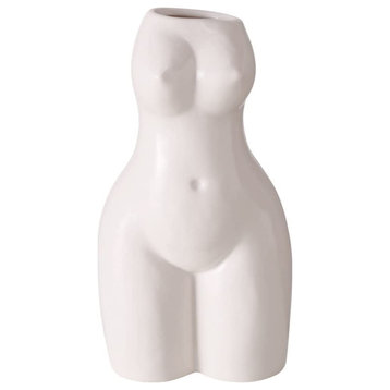Body Ceramic Vase, 6.75"