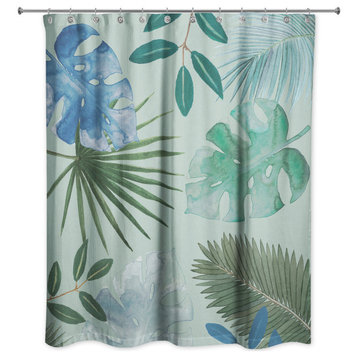 Tropical Leaf Variety 3 71x74 Shower Curtain
