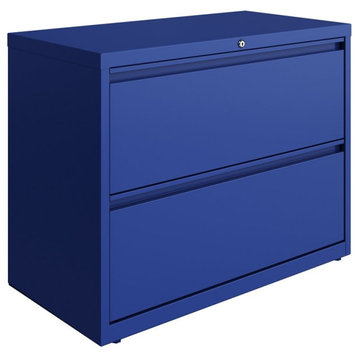 Hirsh 36-in Wide HL10000 Series 2 Drawer Metal Lateral File Cabinet Classic Blue
