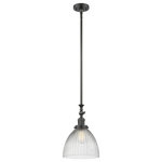 Innovations Lighting - 1 Light Vintage Dimmable Led Pendant - Seneca Falls Vintage Dimmable Led 9.5 Inch Oidimmable Led Rubbed Bronze Pendant With Clear Glass