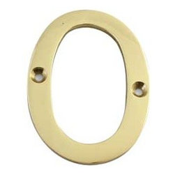 Cool House Numbers  solid brass 3 inch (75mm) Door Number 0 #2270 - House Numbers