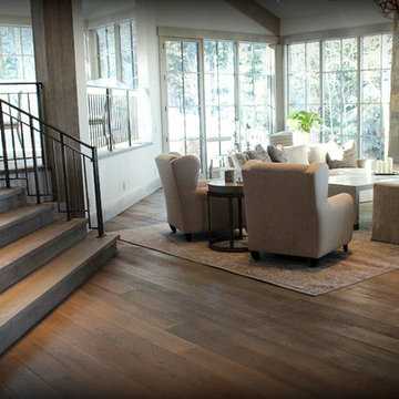Wire-Brushed Wide Plank Oak