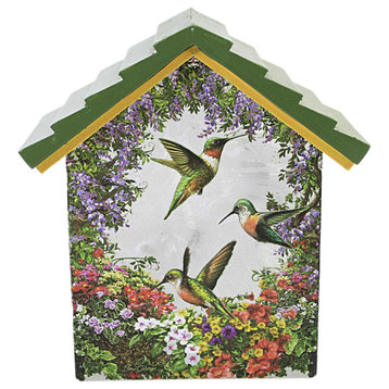 Stony Creek Floral Hummers Lit House Electric Hummingbirds Flowers