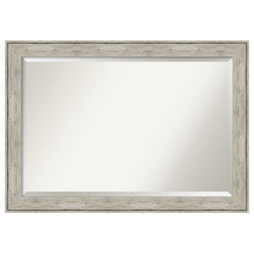 Crackled Metallic Beveled Wall Mirror - 41 x 29 in.