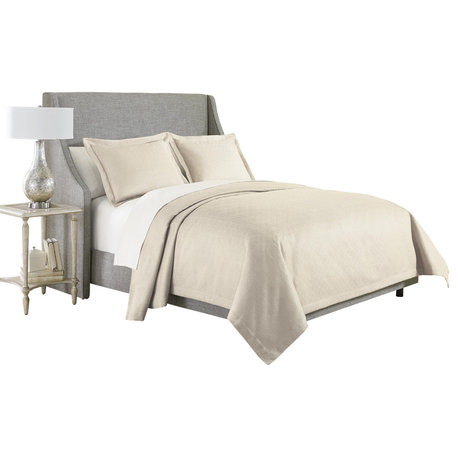 Potenza 3-Piece Queen Bed Throw Set - Pearl