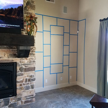 Oak Built-in Bookcases