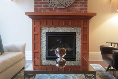 Example of a trendy living room design in Toronto