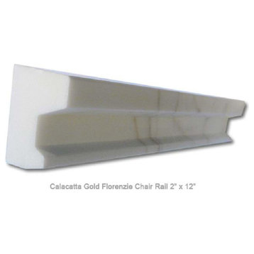 Calacatta Gold Honed Florenzie 2"x12" Chair Rail