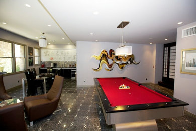 Inspiration for a contemporary home bar remodel in Los Angeles