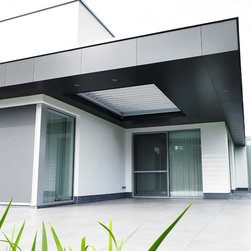 Modern terrace cover integrated in ceiling - Awnings