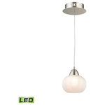 Elk Home - Elk Home LCA401-10-16M Ciotola, 6" 5W 1 LED Pendant - Ciotola Family Collection Mini Pendant  Ciotola 6 Inch 5W 1  Matte Satin Nickel *UL Approved: YES Energy Star Qualified: n/a ADA Certified: n/a  *Number of Lights: 1-*Wattage:5w LED bulb(s) *Bulb Included:Yes *Bulb Type:LED *Finish Type:Matte Satin Nickel