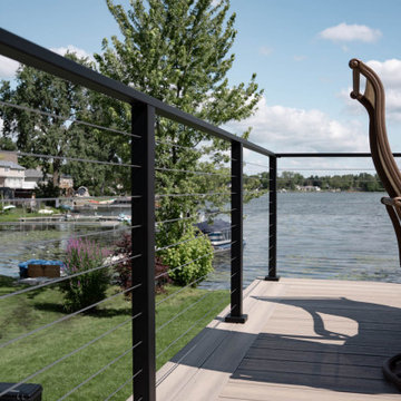 Deck Cable Railing on a Small Lake