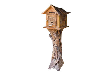 Reclaimed Teak and Driftwood Birdhouse