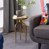 Contemporary Gold Aluminum Metal Accent Table 84039