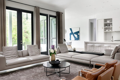Example of a trendy living room design in Other