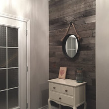 Barn Wood Accent Wall In Hallway