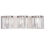 Livex Lighting - Ashton Bath Light, Brushed Nickel - The Ashton three light bath fixture emanates the 1920s casual style mixed beautifully with high sophistication. classical touches in the three light bath fixture gives off an art deco feel with the prismatic crystals.