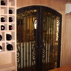 Wrought Iron Refridgerated Wine Doors - Products