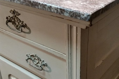 Marble Top Buffet up-cycled with Milk Paint