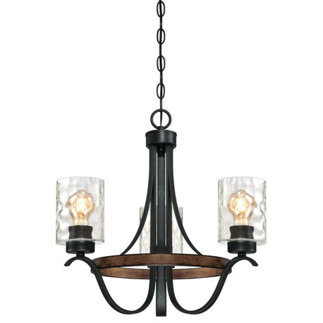 Westinghouse 6331800 Barnwell 3 Light 19"W Mini Chandelier - Textured Iron /